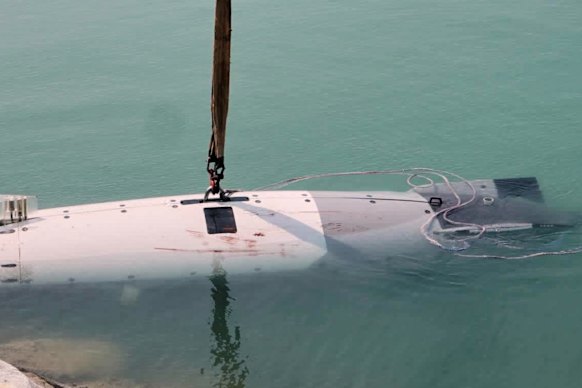 An image of the captured submersible published by the official website of Iran’s Revolutionary Guard Corps. 