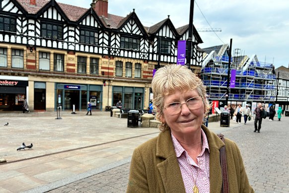 “A horrible place”: Carol Pidgeon, a retiree from Wigan, says the town has declined.