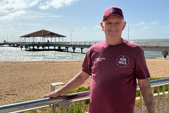 Denis Brennan has been leading Redcliffe’s The Man Walk for almost seven years.