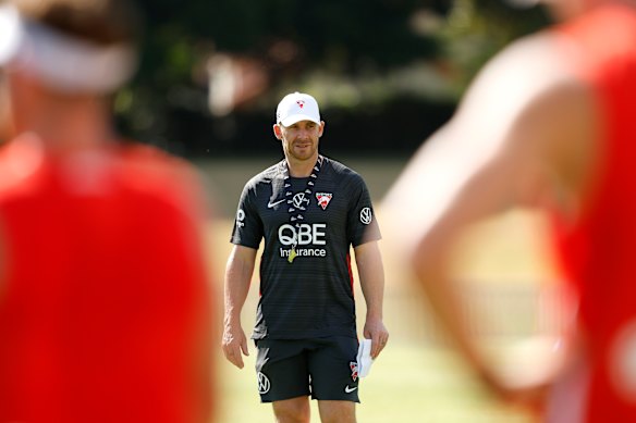 Simon Goodwin at work with the Swans.