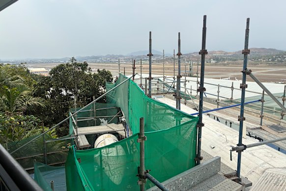 The view of the airport at Port Moresby from the Airways Hotel where NRL players will call home from 2028.