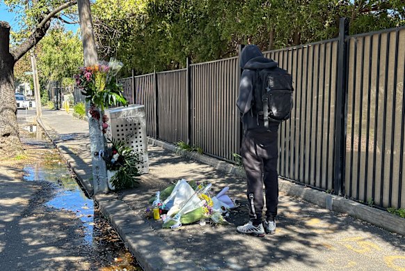 Scene on King William Street in Fitzroy, where 16-year-old Ater Good was shot dead.