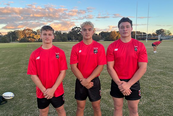Talented teens Jacob Smith, Zane Murray and Cooper Crockett are part of the Perth Bears “Tracks” academy.