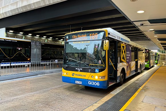 Buses running on the first morning of the new Brisbane Metro services in June last year. 