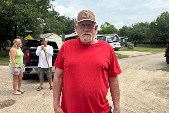Tommy Ireland, 70, lost his RV and all possessions as he madly scrambled away from the floods at River Run campsite in Ingram, Texas.