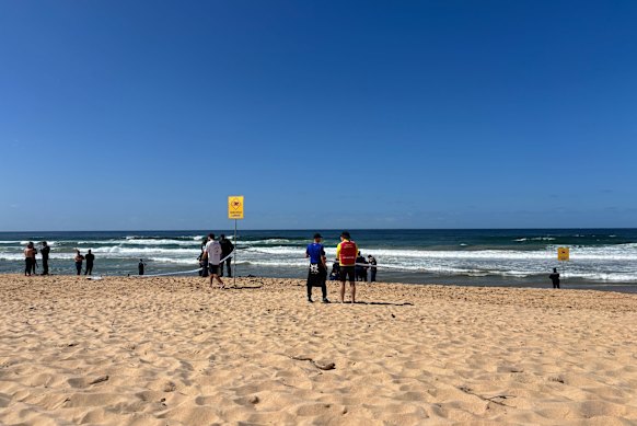 The current situation at Dee Why Beach.