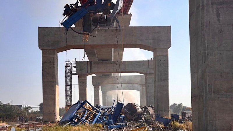 Several people killed after construction crane falls on a passenger train
