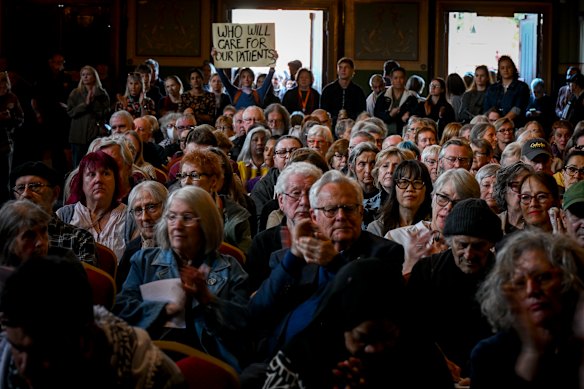 A packed Fitzroy Town Hall on October 24.