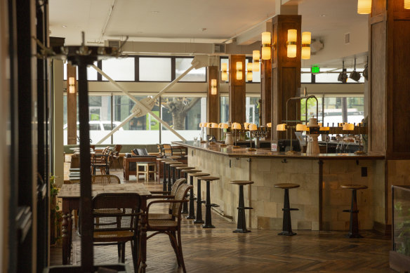 The Kex Hotel’s industrial-cool bar.