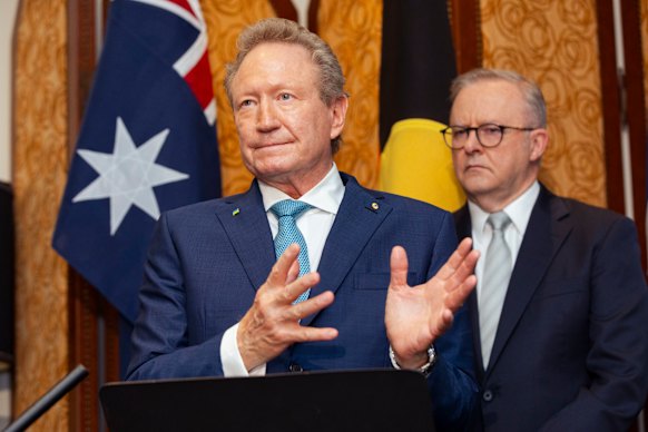 Fortescue executive chairman Andrew Forrest said green steel could help protect jobs.