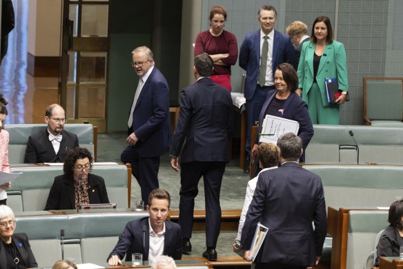 Anthony Albanese shares his thoughts with Max Chandler-Mather in the last parliament.