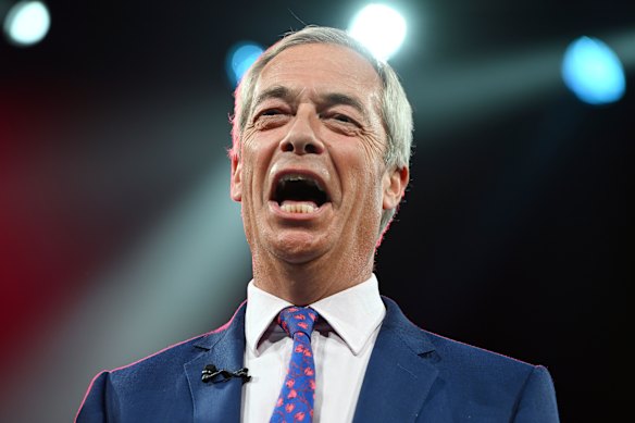 Britain’s Reform UK party leader Nigel Farage.