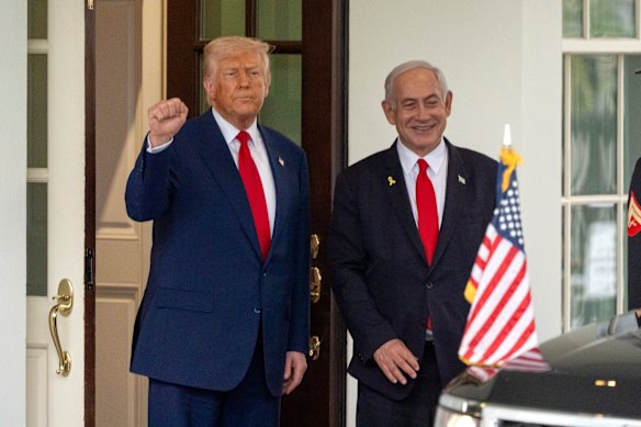 Donald Trump and Benjamin Netanyahu at the White House in April.