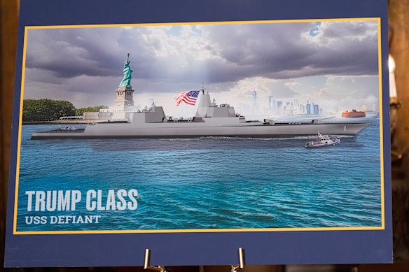 Renders of the planned new Trump-class warship.