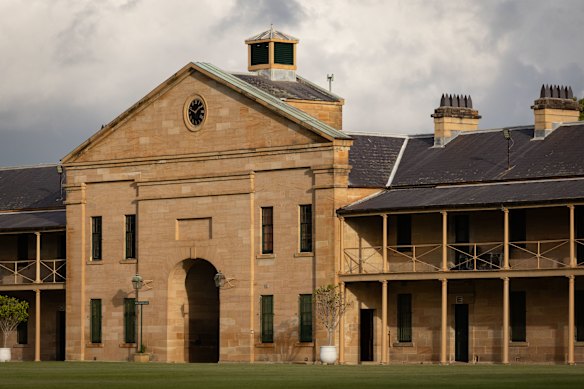 The clock and bell were added to the grand Soldier’s Quarters building in the 1850s. 