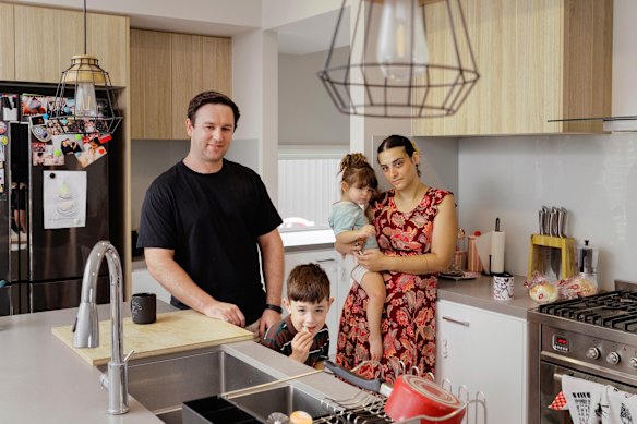 Vinnie and Dominique Ward, with Ashton and Ivy, locked in the interest rate on their home loan.