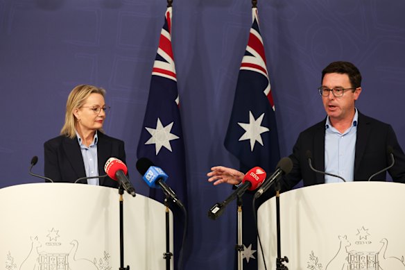 Sussan Ley with Nationals Leader David Littleproud. The Coalition - and the Liberal Party - are united. 