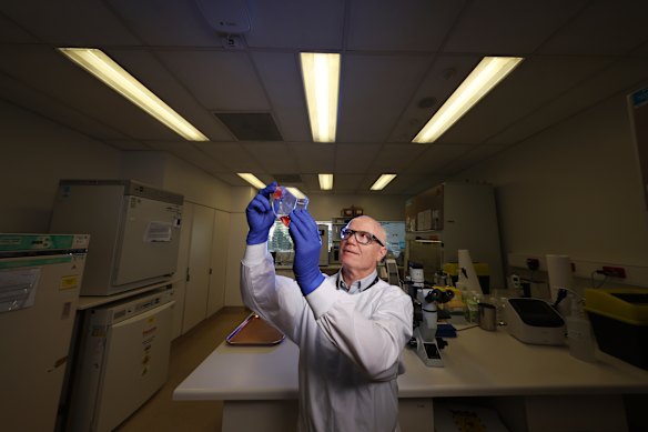 Bruce Thorley’s laboratory also tests waste water samples from Cairns to guard against the virus reaching Australian shores. 