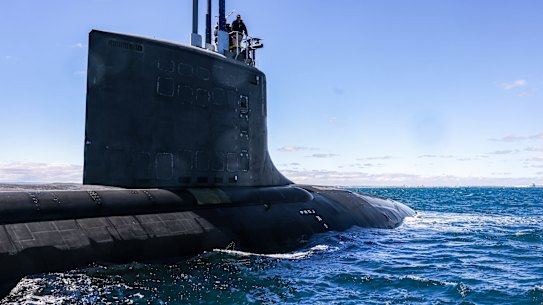 A Virginia-class fast attack submarine off the coast of Western Australia this year.