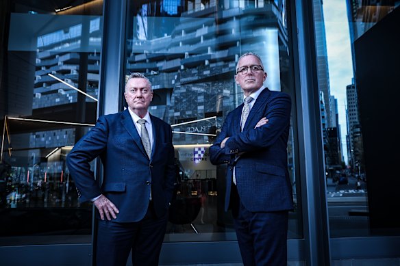 Operation Hawk Detectives Det. Inspector Ross Mitchell and Superintendent Dave Cowan.