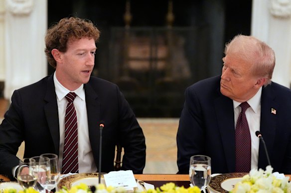 Facebook CEO Mark Zuckerberg attends a dinner with President Donald Trump on September 4.
