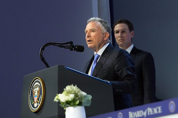 Steve Witkoff, Trump’s long-time friend and Middle East envoy with the president’s son-in-law, Jared Kushner.