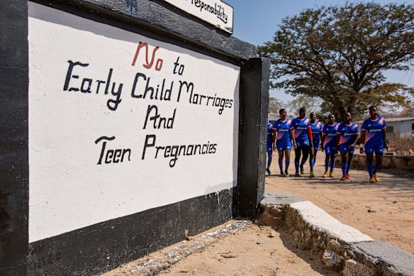 Signage at a school in Shamva, Zimbabwe.