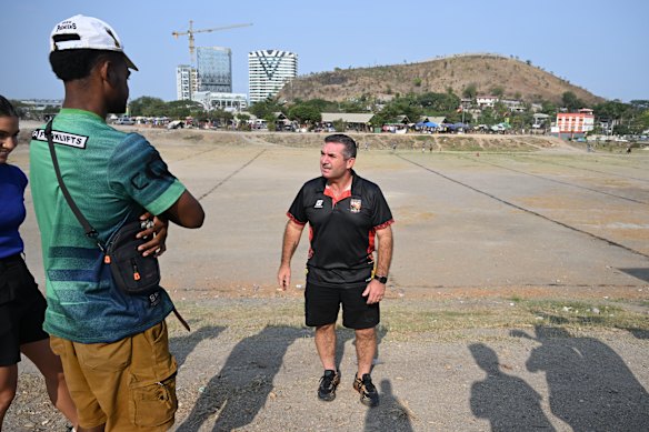 PNG pathways manager Joey Grima at a local ground in Port Moresby. 