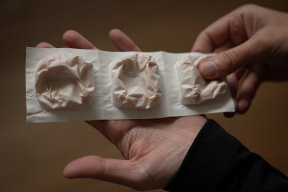 An example of the engineered wax used to keep the Eco House cooler in summer and warmer in winter. 