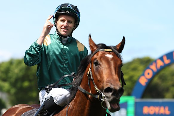 Tommy Berry after the Breeders Plate win.
