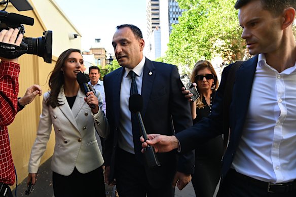 Gurmesh Singh arrives at NSW Parliament in Sydney on Tuesday.