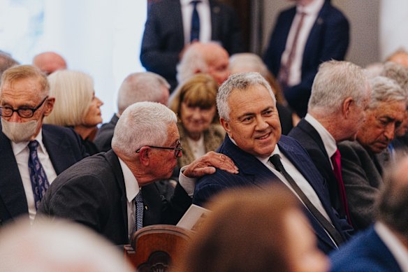 Joe Hockey sits among the mourners at Graham Richardson’s state funeral.