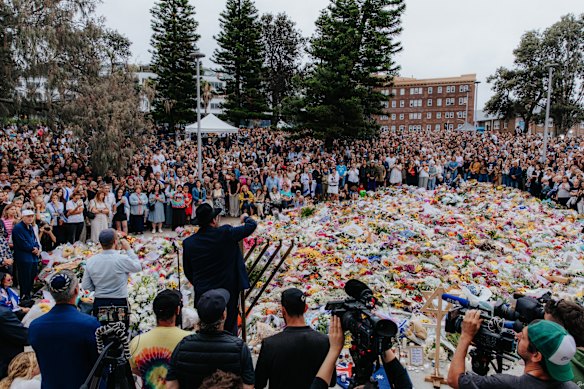 A vigil at the Bondi Pavilion public memorial takes place on December 16. 