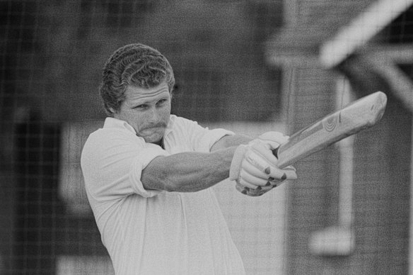 Robin Smith in action in 1983. The former England cricketer was famous for being one of the world’s best batsmen in an era of fearsome fast bowling.