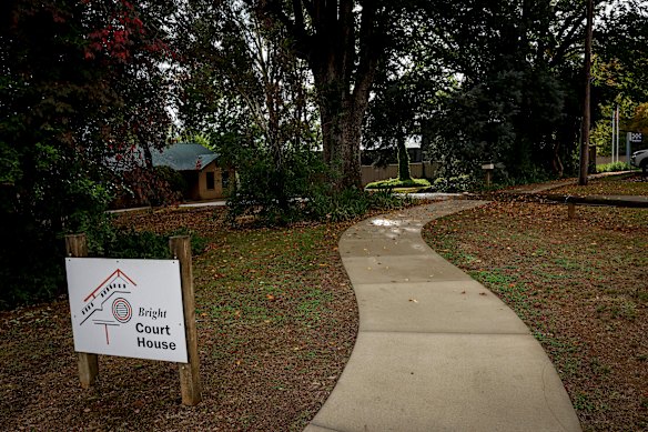 The Bright Court House and police station, where Taskforce Summit detectives were embedded for the Dezi Freeman manhunt.