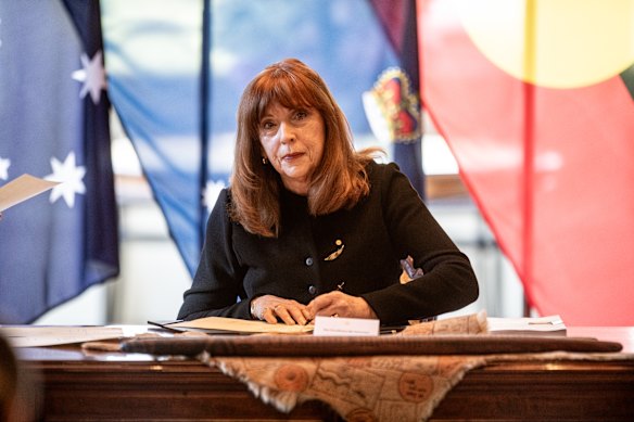 Governor Margaret Gardner gives Victoria’s treaty legislation royal assent.