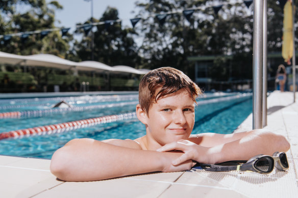 Jackson Teede, 11 and in year 6, likes swimming because it makes him feel fit and improves his self-esteem.