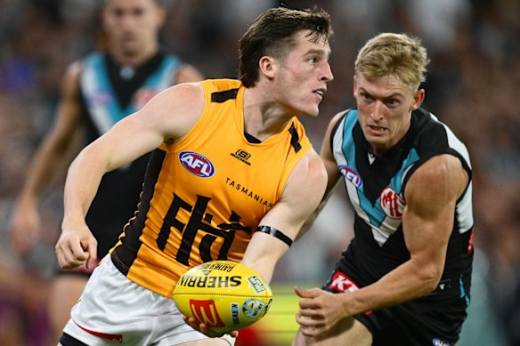 Hawthorn’s Josh Ward.