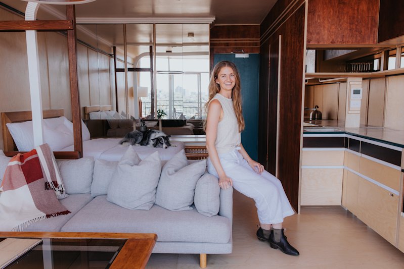 Cassandra Macdonald, a high school woodwork teacher, was inspired to try studio living after living in a campervan during a regional work stint.