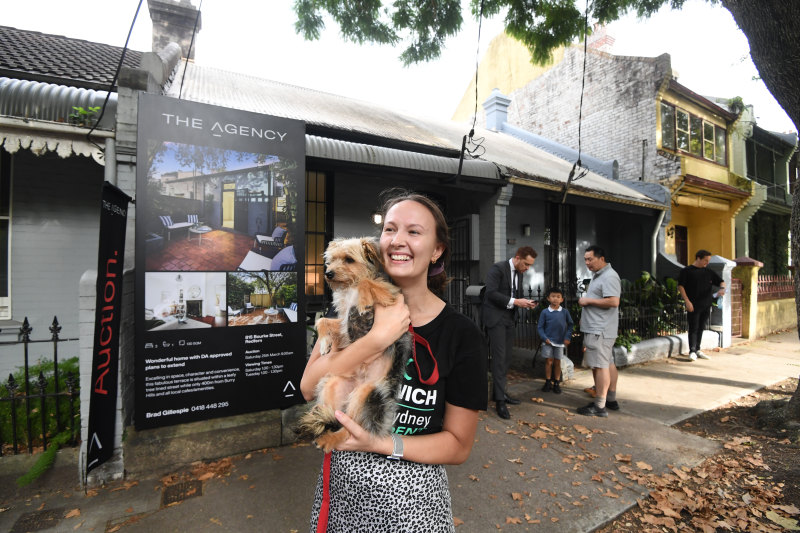 Imogen Baxter, with her dog Louis, was another first home buyer who missed out.