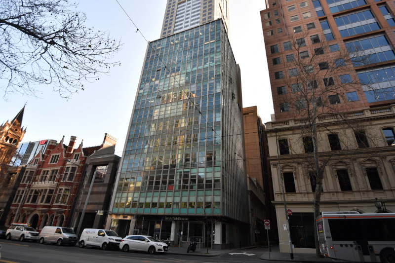Gilbert Court, built in Collins Street in the mid-1950s, is one of Melbourne's first "glass boxes".