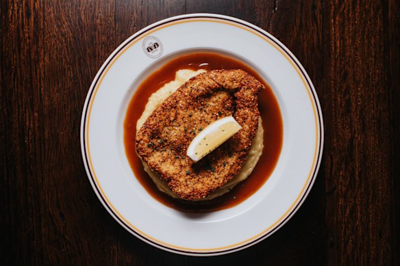 Chicken schnitzel.