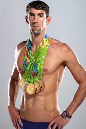 Michael Phelps after the 2016 Rio Olympics. 