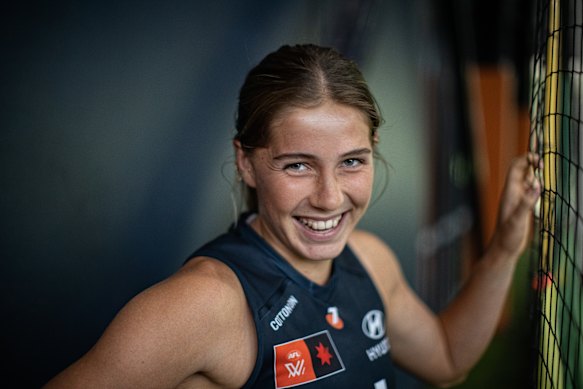 Carlton rookie Poppy Scholz.
