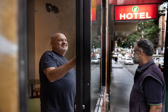 Con Christopoulos in July 2025 at the opening of his Le Pub venue in Little Bourke Street.