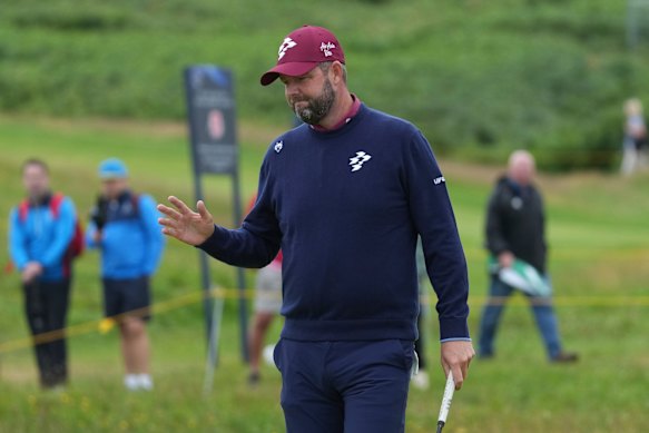 Marc Leishman in action at Portrush.