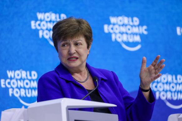 IMF chief Kristalina Georgieva. The IMF and the World Bank are holding their annual meeting in Washington.
