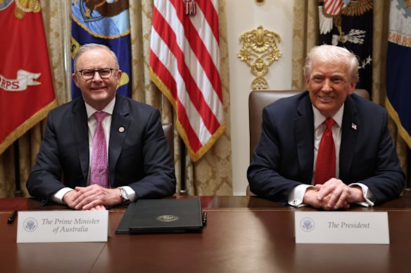 President Donald Trump strongly backed AUKUS when he met with Anthony Albanese at the White House last month.