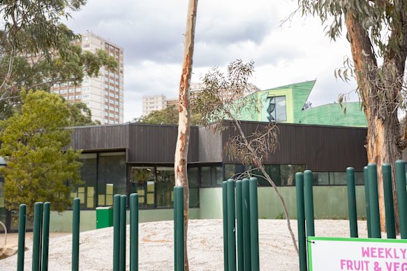 The safe injecting room on Lennox Street in North Richmond, which sits on the high-rise public housing estate, and is next to Richmond West Primary School.