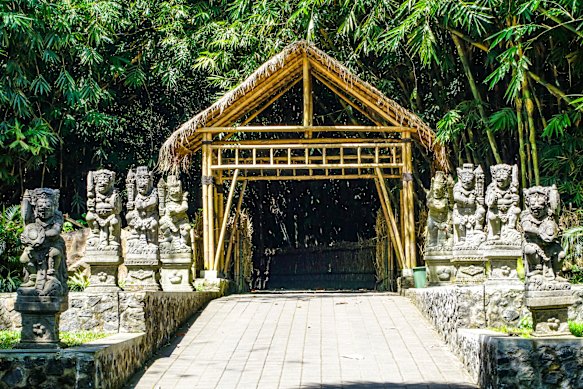 Penglipuran Bamboo Forest entrance.
